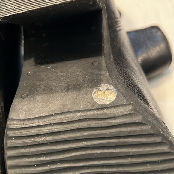 Lucky Brand Black Leather Ankle Boots 3.5 Inch Heel - Picture 6 of 8